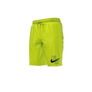 Nike Men's Swoosh Logo Swimwear Performance Volt Yellow Swim Mesh Trunks Shorts